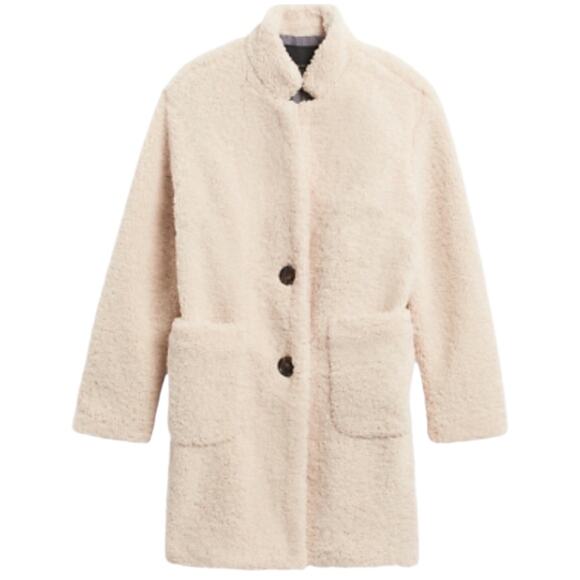 Banana Republic Cream Sherpa Coat - Picture 9 of 12